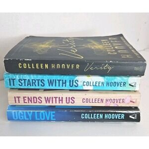 LOT OF 4 BOOKS BY AUTHOR COLLEEN HOOVER Ugly Love It Ends With US Plus 2 More